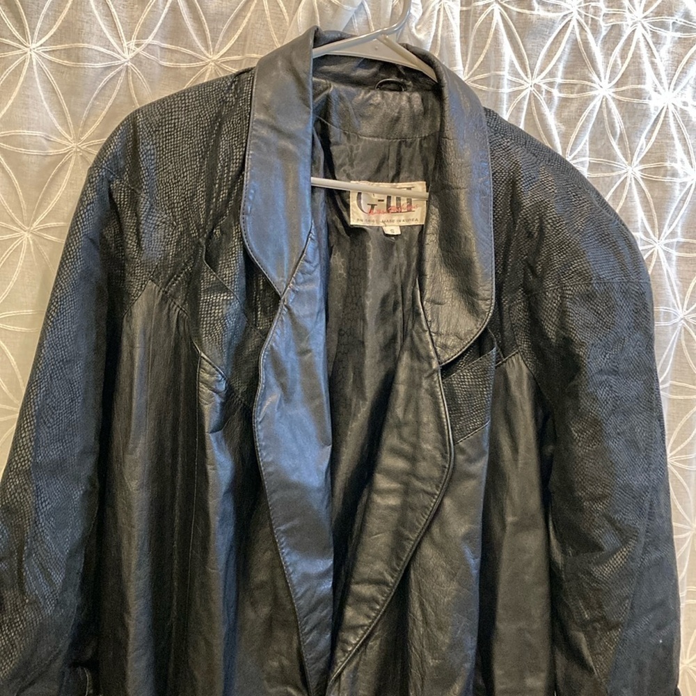 Vintage G-III Leather Fashions Long Leather Jacket - Picture 3 of 14